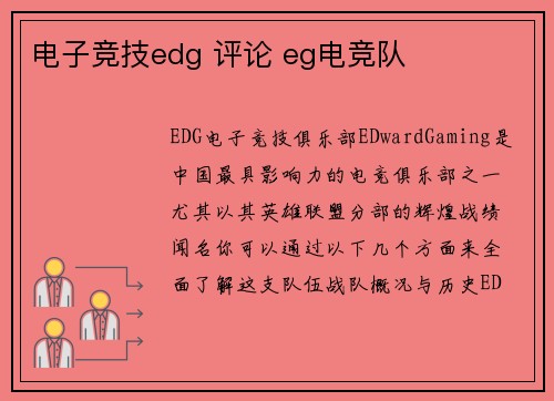 电子竞技edg 评论 eg电竞队
